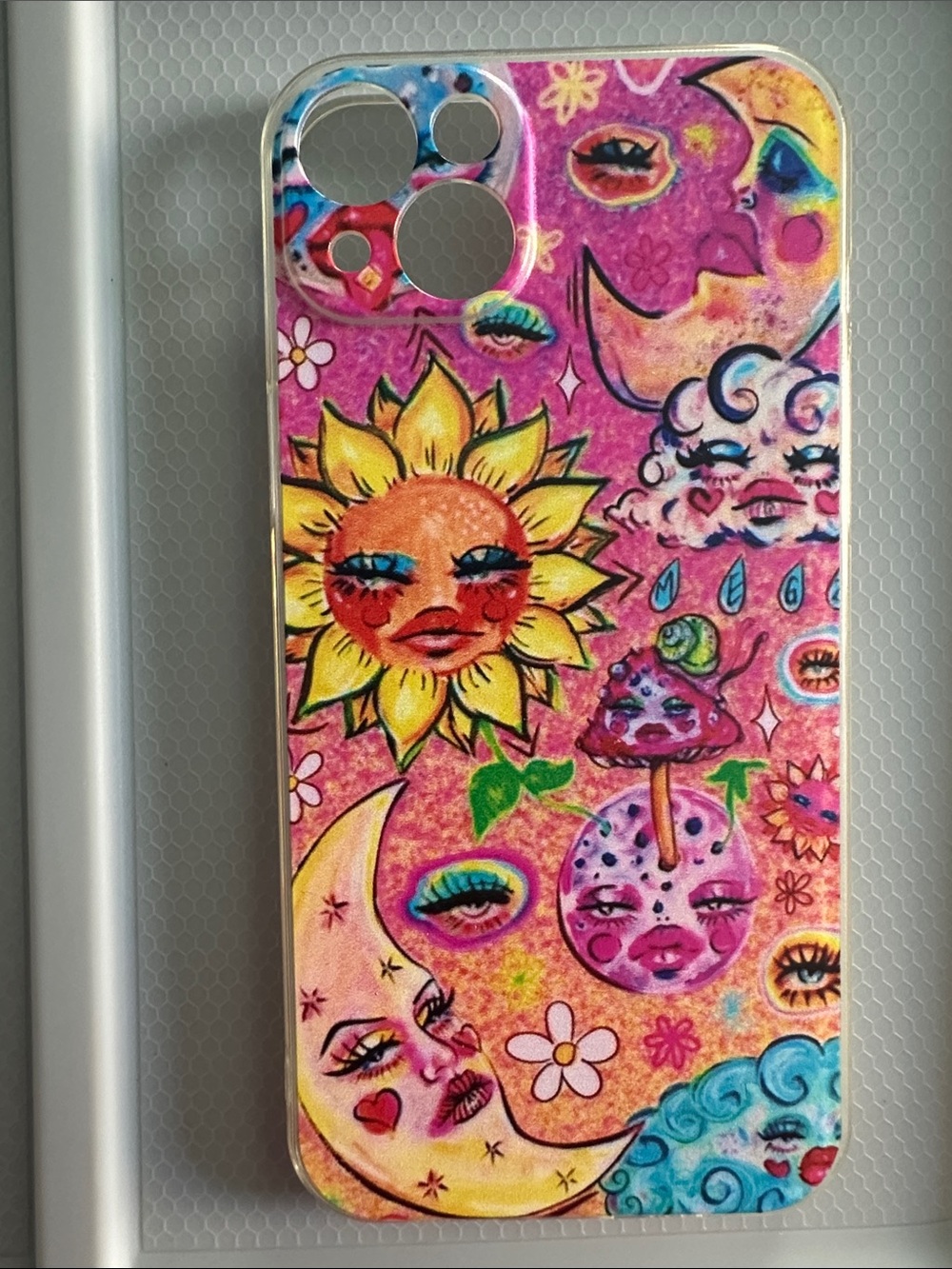 Apple Pink Sun & Moon Celestial Art Phone iPhone 15? Idk/ pro max version